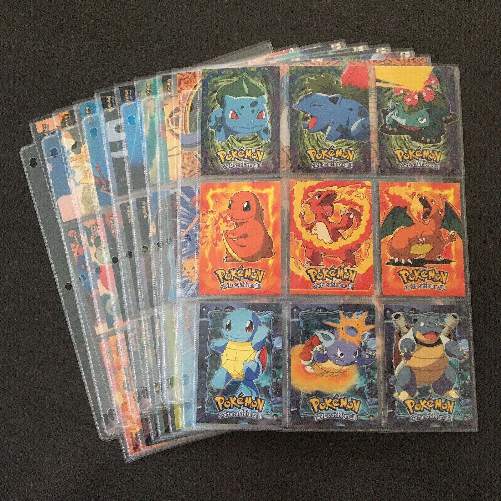 Vintage Topps Pokemon The Movie Cards Complete Set Charizard Chase Cards Mint!