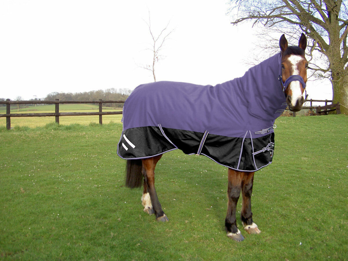Gee Tac Horse Turnout Combo Rug 1200 Denier/thick Outer 350g Purple 4'6"