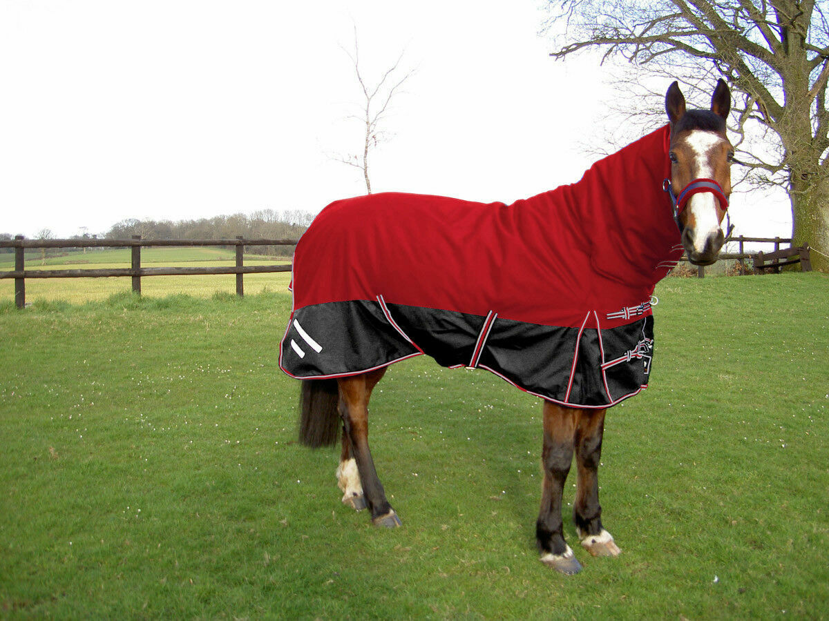 Gee Tac Horse Turnout Combo Rug 1200 Denier/thick Outer 350g Red 5'3"