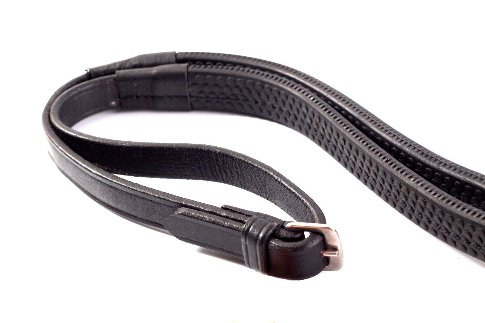 Gee Tac Extra Leather Grip Reins - Pony - 54 Inches - Black