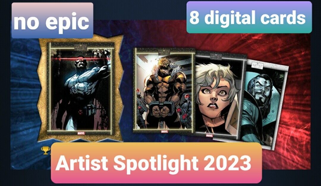 Topps Marvel Collect Artist Spotlight 2023 *No Epics Set 8 Digital Cards