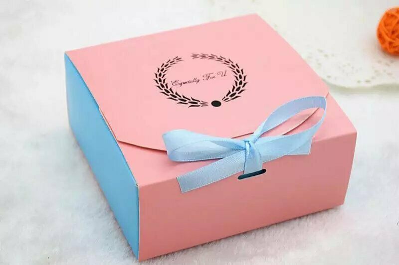 Bakery Boxes   For Cupcake Cookie Party Gift, Pink & Blue , Pack Of 12