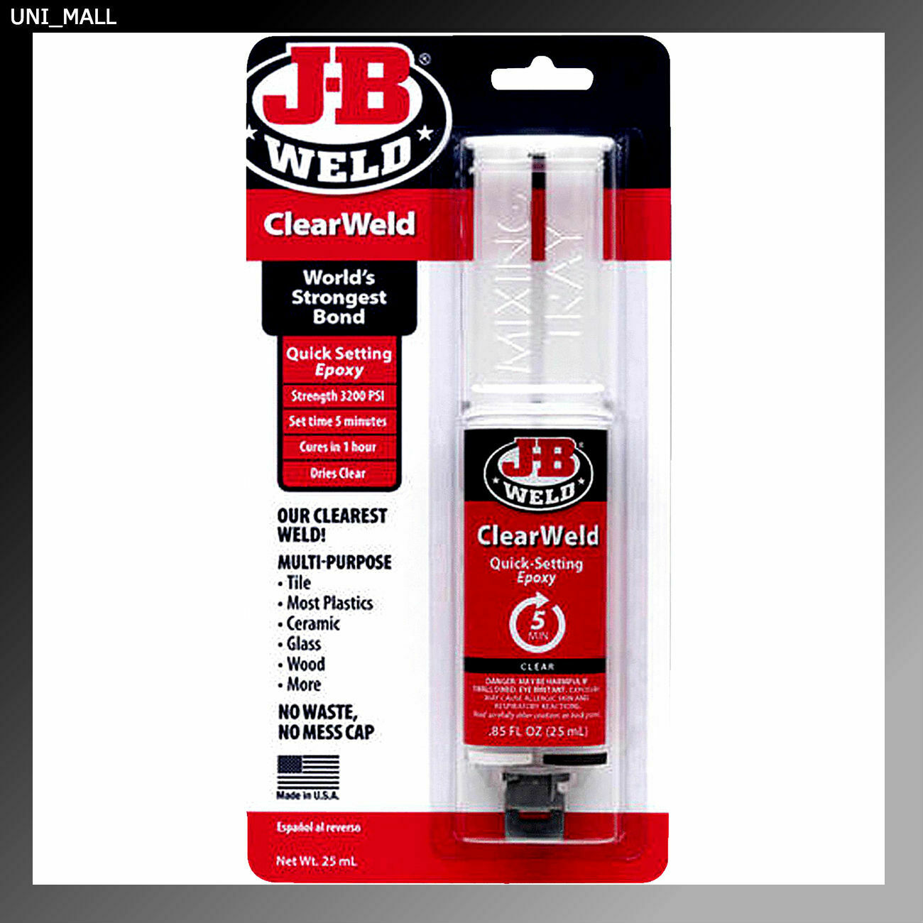 J-b Weld 50112 Clearweld Quick Setting Epoxy